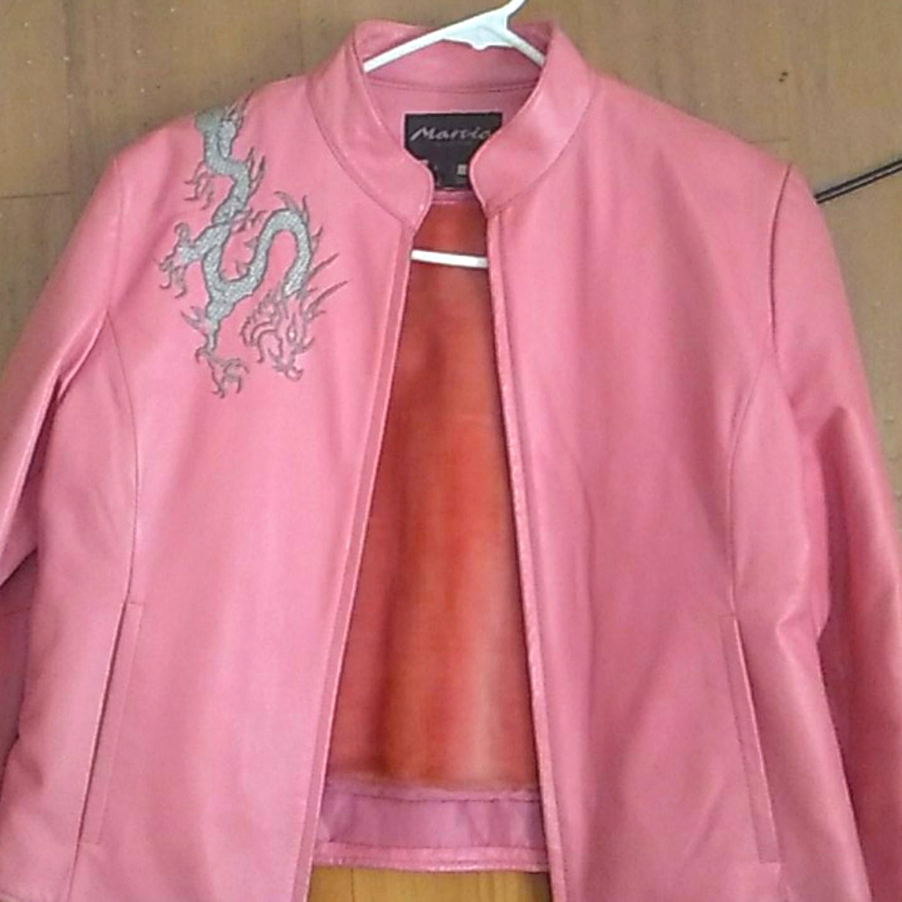 Womans vintage leather coat